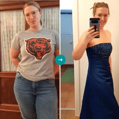 Ashley: Vorher-Nachher-Vergleich, 21 Kilogramm abgenommen